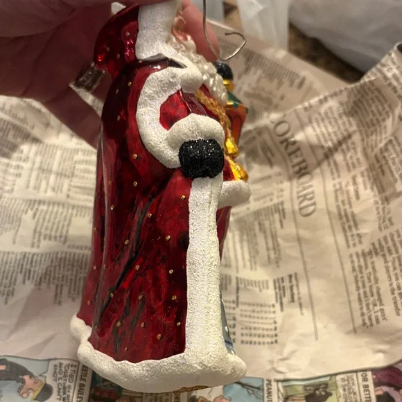 Christopher Radko Santa with Lantern Ornament - Red and Gold - Picture 5 of 6